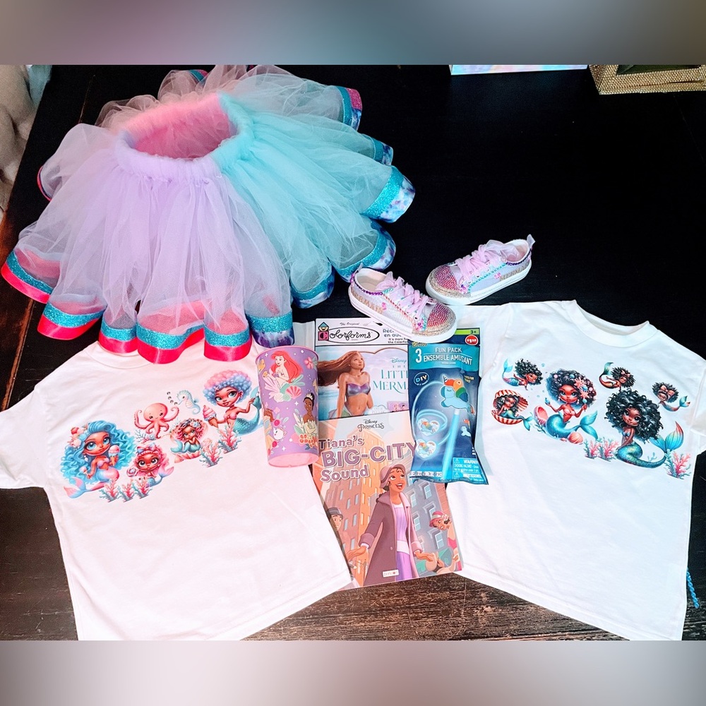Colorful Mermaid Kids Costume Set